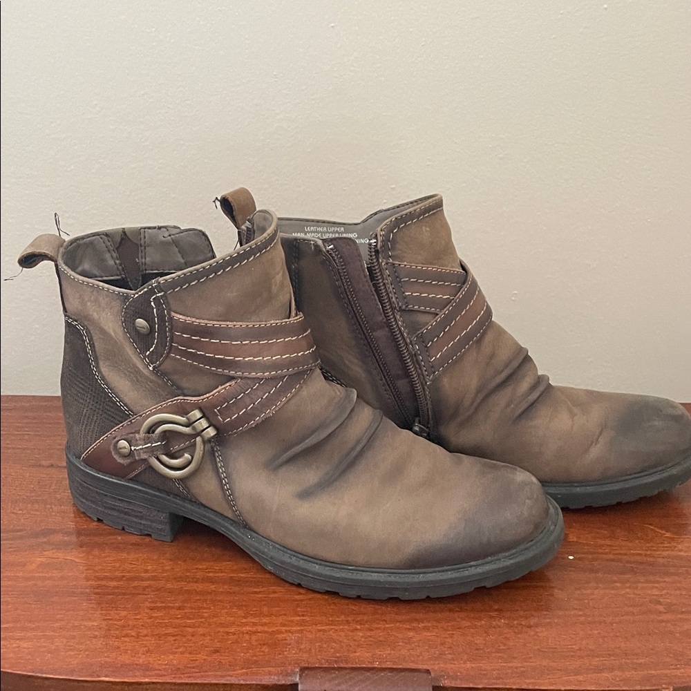 Brown Leather Ankle Boots